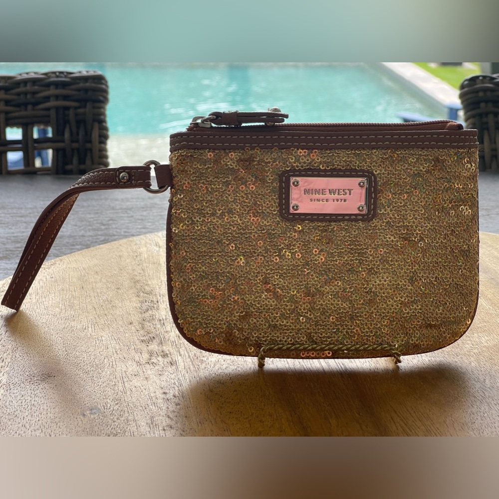 Sequin Nine West Wristlet